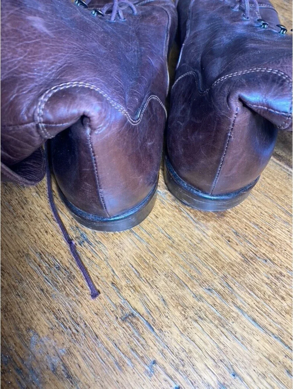 80's Style Charles David  Lace-Up Granny Boots Size 10 B